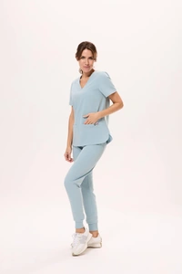 Bluza medyczna damska CASUAL scrubs, Szałwia, ujęcie 1