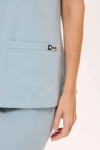 Bluza medyczna damska CASUAL scrubs, Szałwia, ujęcie 4