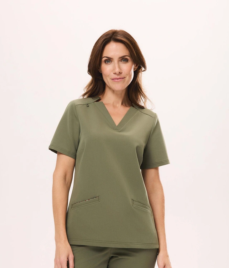 Bluza medyczna damska FANTASY scrubs - Oliwka