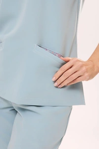 Bluza medyczna damska FANTASY scrubs, Szałwia, ujęcie 1