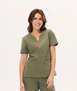 Bluza medyczna damska MODERN scrubs, Oliwka