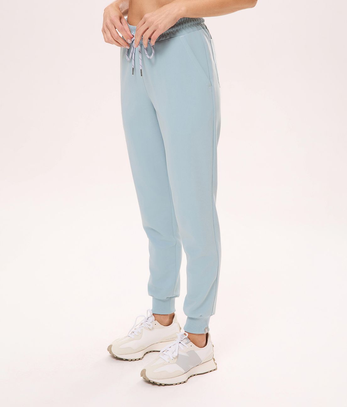 Spodnie medyczne damskie joggery CLASSIC scrubsy – Szałwia