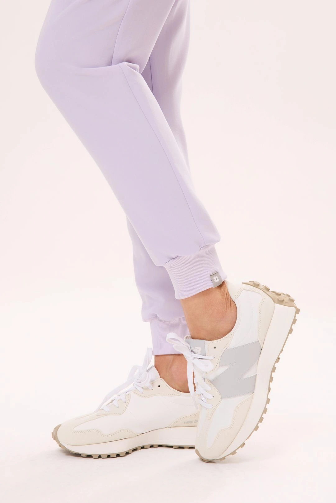 Spodnie medyczne damskie joggery CLASSIC scrubsy, Lila, detal 1