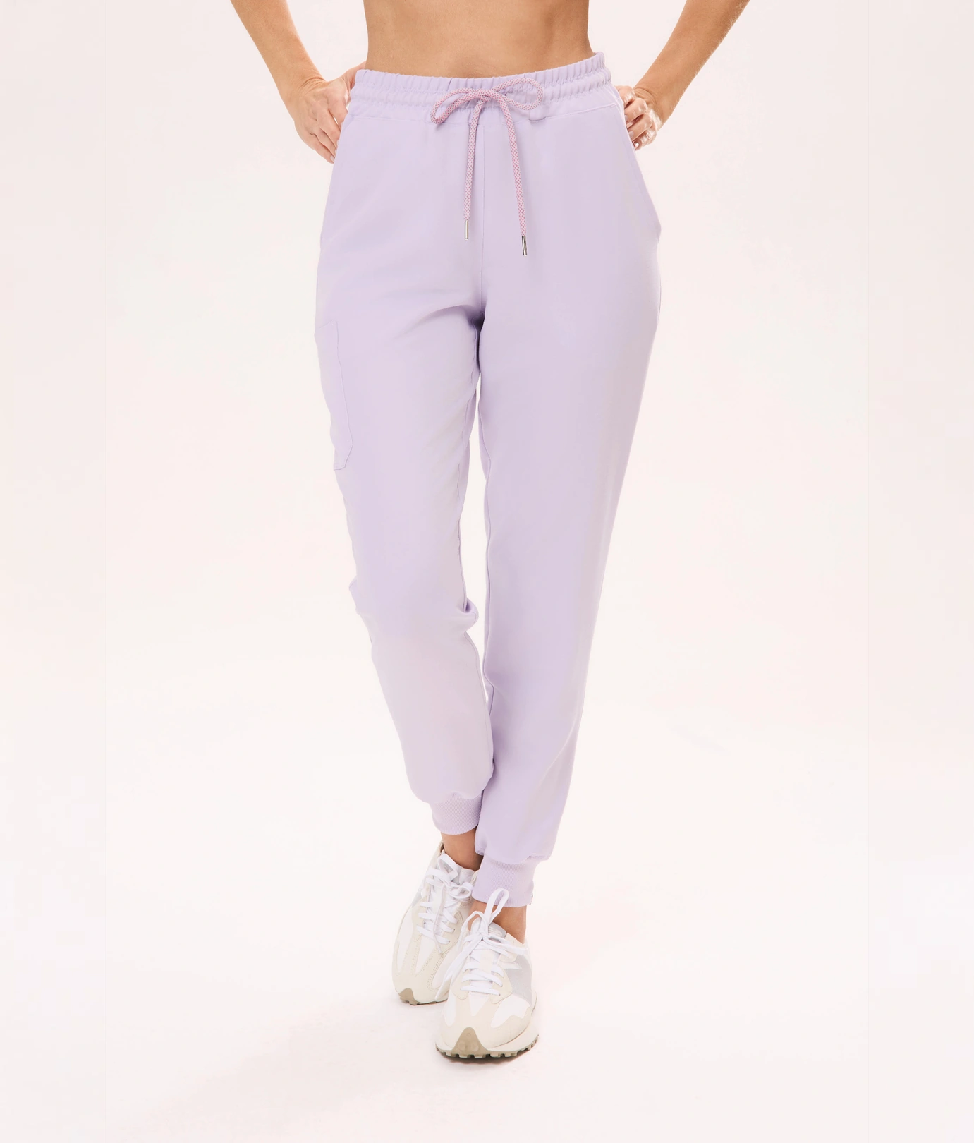Spodnie medyczne damskie joggery CLASSIC scrubsy, Lila
