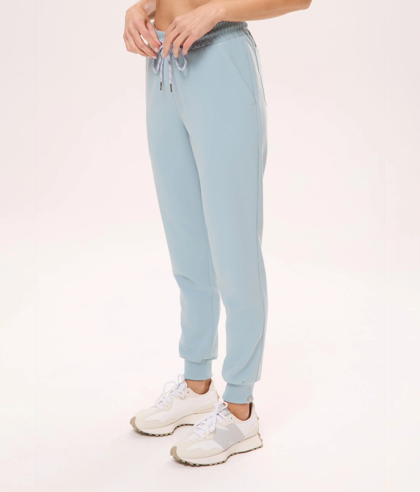 Spodnie medyczne damskie joggery CLASSIC scrubsy, Szałwia